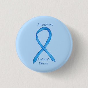 Addison's Disease Awareness Custom Ribbon Art Butt Button