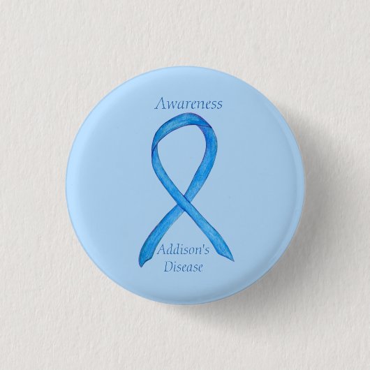 Addison's Disease Awareness Custom Ribbon Art Butt Button (Vorderseite)