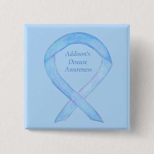 Addison's Disease Awareness Custom Ribbon Art Butt Button (Vorderseite)