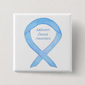 Addison's Disease Awareness Custom Ribbon Art Butt Button (Vorderseite)