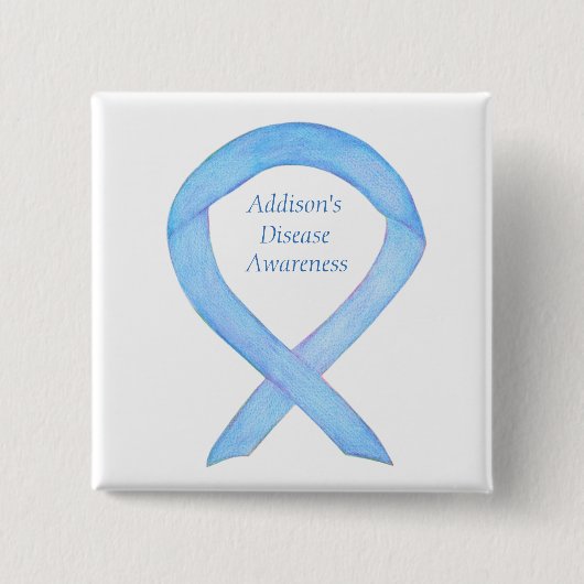 Addison's Disease Awareness Custom Ribbon Art Butt Button (Vorderseite)