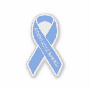 Addison's Disease Awareness Light Blue Ribbon Aufkleber