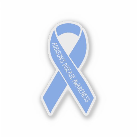 Addison's Disease Awareness Light Blue Ribbon Aufkleber (Vorderseite)