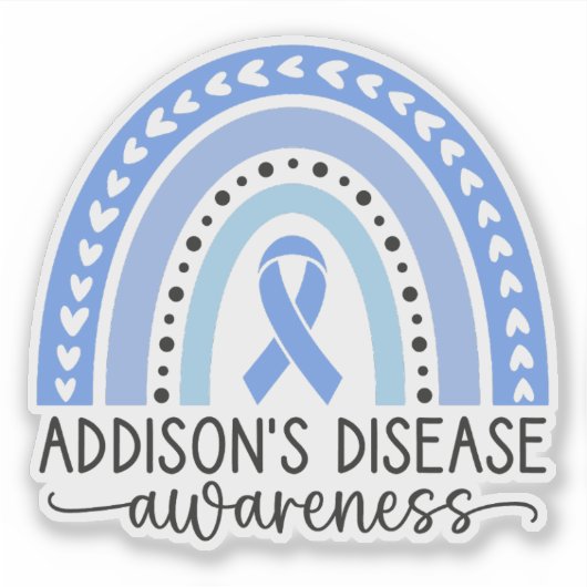 Addison's Disease Awareness Rainbow, Seltene Krank Aufkleber (Vorderseite)