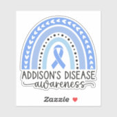 Addison's Disease Awareness Rainbow, Seltene Krank Aufkleber (Blatt)