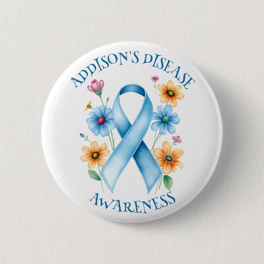 Addison's Disease Awareness Ribbon Button (Vorderseite)