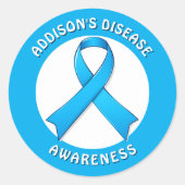 Addison's Disease Awareness Ribbon Runder Aufkleber (Vorderseite)
