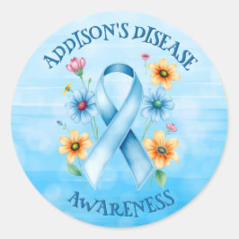 Addison's Disease Awareness Ribbon Runder Aufkleber