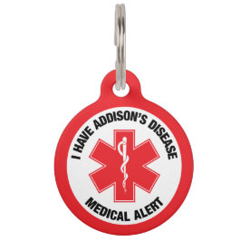 Addison's Disease Medical Alert Pet Tag Haustiermarke