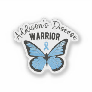 Addison's Disease Warrior Butterfly Seltene Krankh Aufkleber