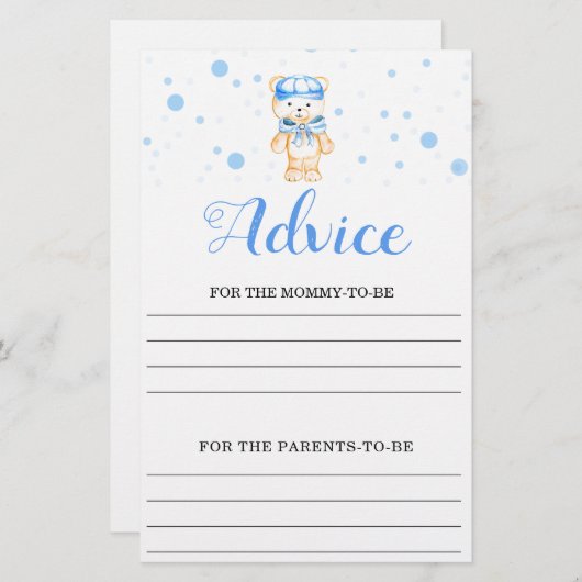 Addon Blue Boy Baby Shower Game (Vorne/Hinten)