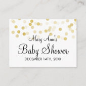 Addon Card Baby Dusche Gold Foil Glitzer Lights Hinweiskarte (Rückseite)