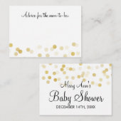 Addon Card Baby Dusche Gold Foil Glitzer Lights Hinweiskarte (Vorne/Hinten)