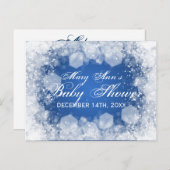 Addon Card Baby Dusche Night Sparkle Blau Hinweiskarte (Vorne/Hinten)