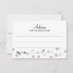 Addon Card Baby Showdusche Silver Foil Glitzer Lig Hinweiskarte