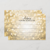 Addon Card Baby Shower Gold Glitzer Lights Hinweiskarte (Vorne/Hinten)