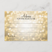 Addon Card Baby Shower Gold Glitzer Lights Hinweiskarte (Vorderseite)