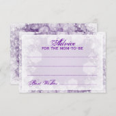 Addon Card Baby Shower Night Sparkle Lila Hinweiskarte (Vorne/Hinten)