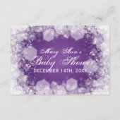 Addon Card Baby Shower Night Sparkle Lila Hinweiskarte (Rückseite)