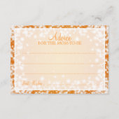 Addon Card Kinderdusche Winter Sparkle Orange Hinweiskarte (Vorderseite)
