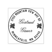 Address-Briefmarke mit Rose Gummistempel (Prägung)