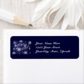 Address Label Season's Greetings - Blue (Insitu)