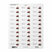 Address Labels Burgundy & Blush Bouquet (Vorne)
