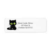Address Labels Cats Black (Vorne)