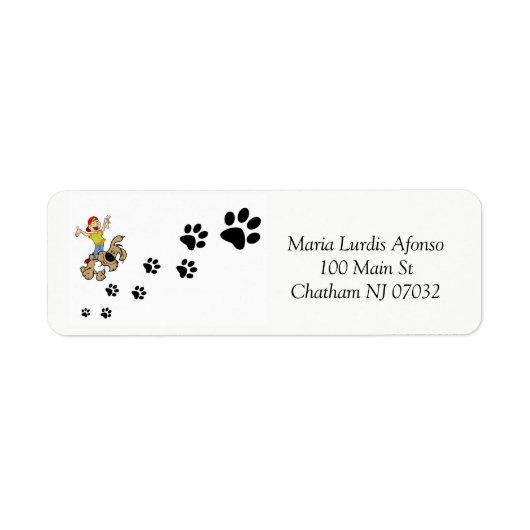 Address Labels Cats Black Paws (Vorne)