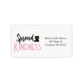 Address Labels Cats Spread Kindness Adressaufkleber (Vorne)