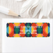 Address labels colorful geometric seamless pattern (Insitu)