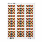 Address labels colorful geometric seamless pattern (Vorne)