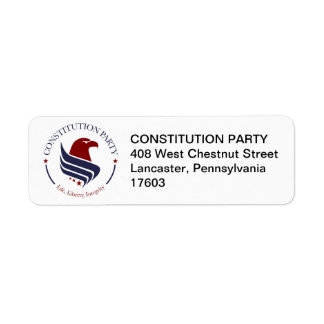 Address Labels, Constitution Party