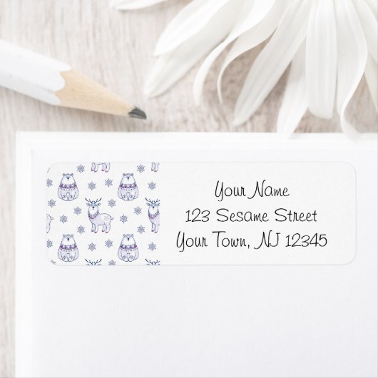 Address Labels with Polar Bears & Reindeers (Insitu)