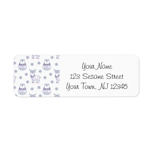 Address Labels with Polar Bears & Reindeers (Vorne)