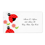 Address Return Labels Lady Bugs Floral (Vorne)