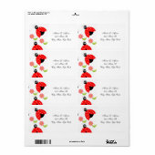 Address Return Labels Lady Bugs Floral (Vorne)