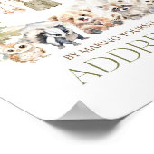 Addressee Woodland Adventure Boy Baby Shower Poster (Ecke)