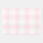 Addy's Pink Marshmallow Gingham Wrapping Paper Geschenkpapier Set (Vorderseite)