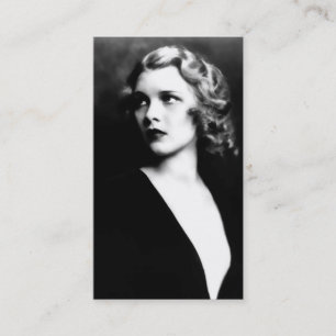 Adela, elegantes Schwarz-Weiß-Vintage-Foto Visitenkarte