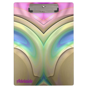 ADELAIDE ~ 3D! ~ Pastell Blau Grün Pink original Klemmbrett