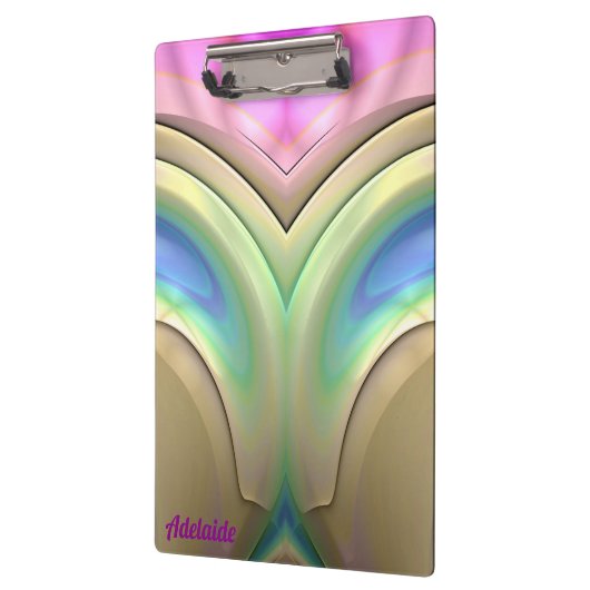 ADELAIDE ~ 3D! ~ Pastellblau Grün Rosa Original Klemmbrett (Links)