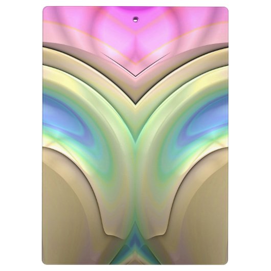 ADELAIDE ~ 3D! ~ Pastellblau Grün Rosa Original Klemmbrett (Rückseite)