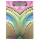 ADELAIDE ~ 3D! ~ Pastellblau Grün Rosa Original Klemmbrett (Vorderseite)