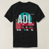 Adelaide ADL Australia Airport Code Gepäckmarke T-Shirt (Design vorne)