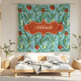 Adelaide Aqua Strawberry Fleecedecke