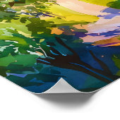Adelaide Aquarell Poster Wandkunst Adelaide Wand (Ecke)