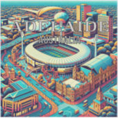Adelaide Australia 3 Inch Vinyl Sticker (Vorderseite)
