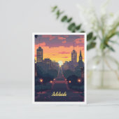 Adelaide Australia Art Vintage Travel Illustration Postkarte (Stehend Vorderseite)