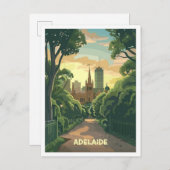 Adelaide Australia Art Vintage Travel Postkarte (Vorne/Hinten)